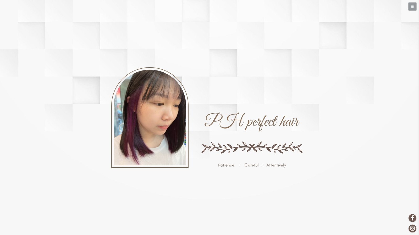 PH PERFECT HAIR｜三重髮廊品牌形象網站